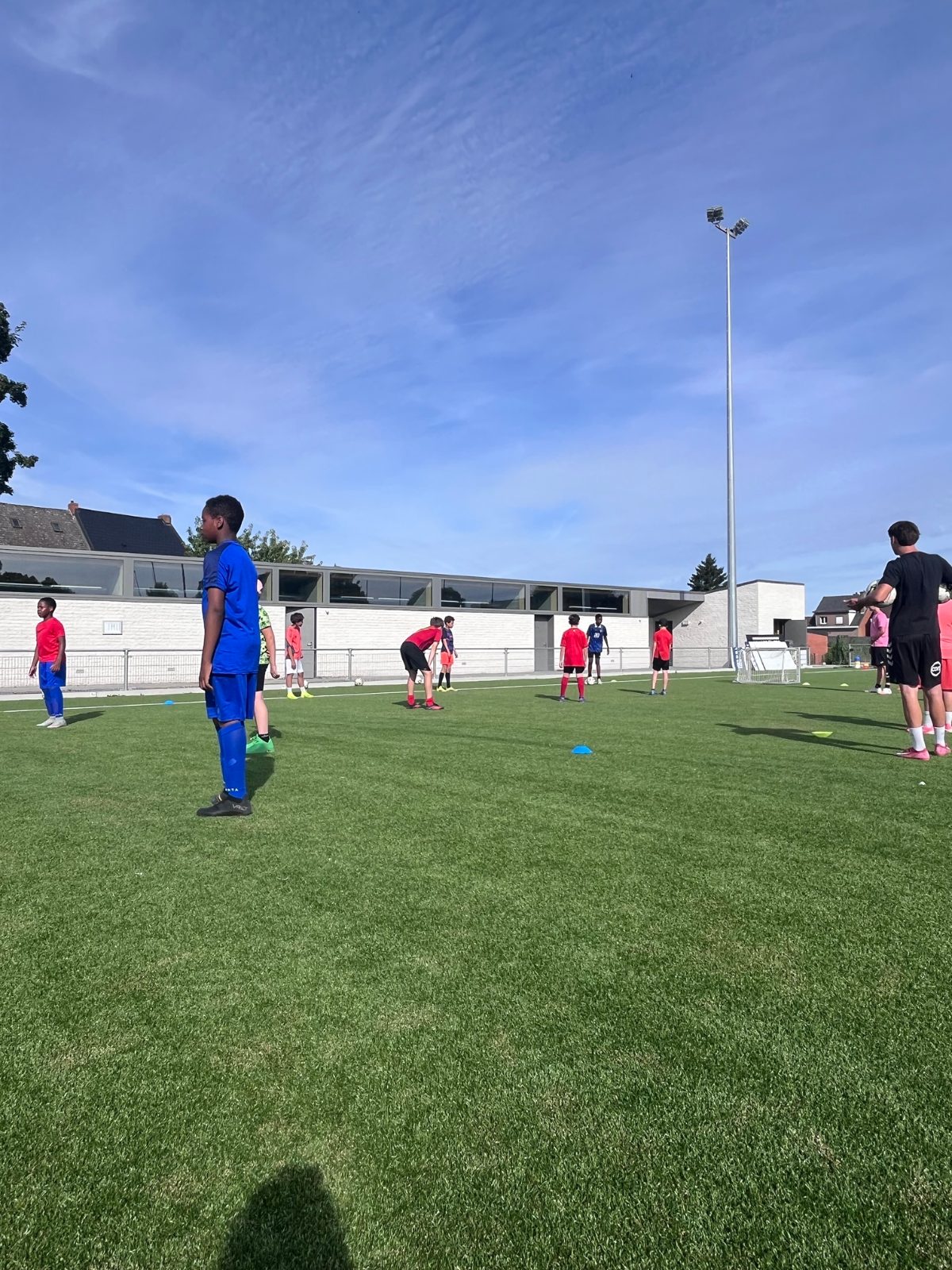 Échauffement avec le coach